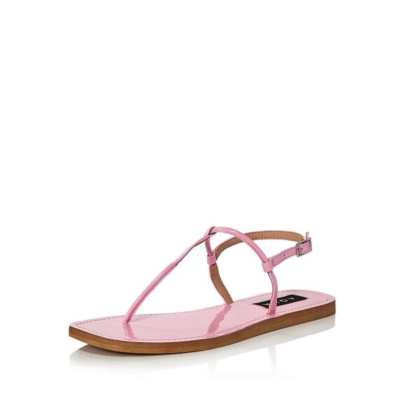 Aqua Women's Braided Rhinestone Double Strap High Heel Sandals Pink Size 8 M main image 1